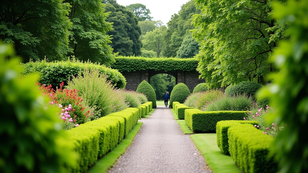 The Victorian Walled Garden Loop - restored heritage gardens with stone walls and heritage plants at Kylemore